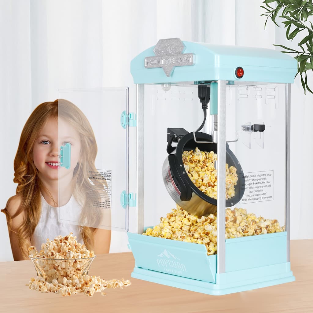 Portable Popcorn MAKER Machine, 8 Ounce Kettle Popcorn Maker , Warming Deck, Countertop Popcorn Popper