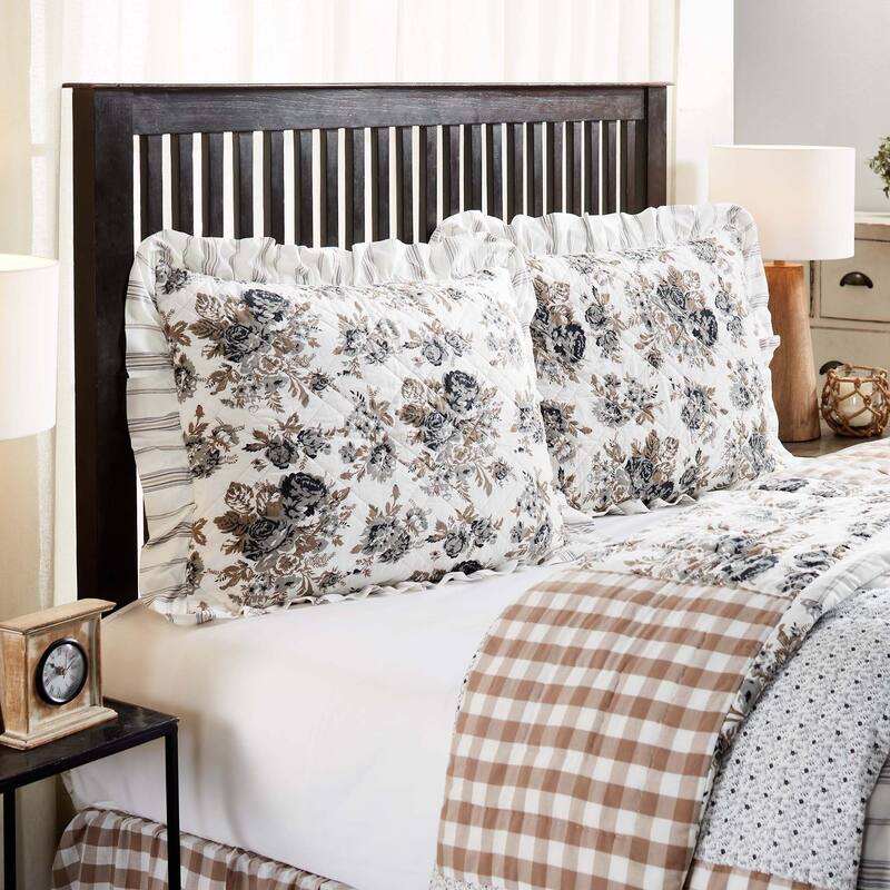 Annie Floral Sham - Blue or Portabella