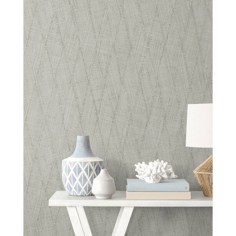 Seabrook Designs Sun Woven Embossed Vinyl Unpasted Wallpaper