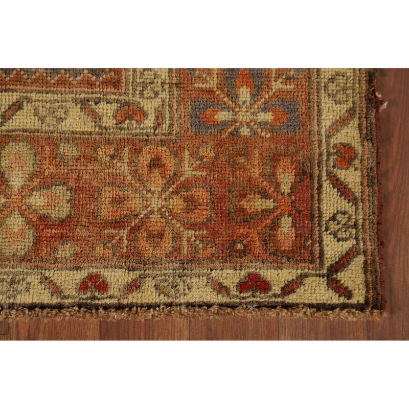 Tribal Ardebil Vintage Persian Runner Rug Hand-Knotted Wool Carpet - 4'5" x 10'7"