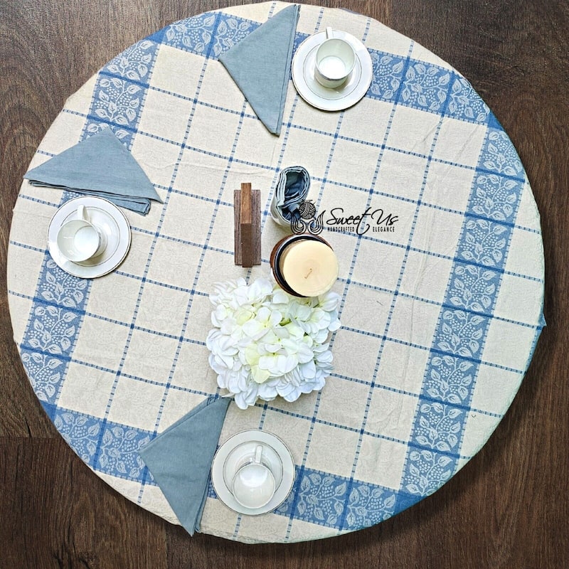 Luxurious Floral Jacquard Cotton Tablecloth Collection