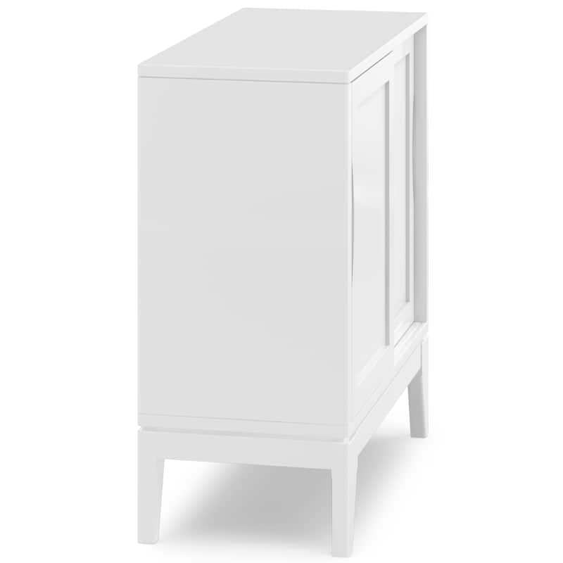 WYNDENHALL Pearson SOLID HARDWOOD 30 inch Wide Mid Century Modern Low Storage Cabinet - 30"w x 14"d x 31"h