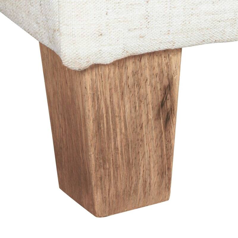 Carson Carrington Hassel Square Storage Ottoman Wood Legs