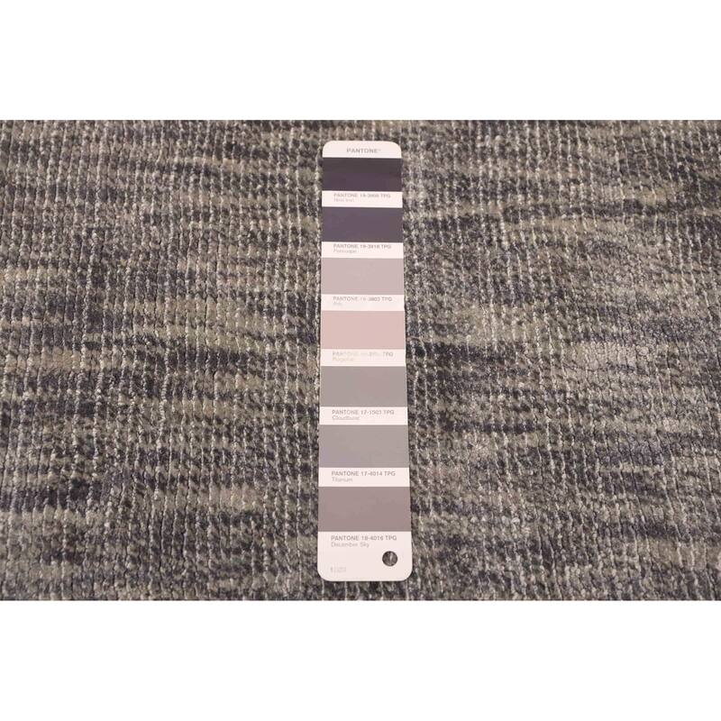 ECARPETGALLERY Hand Loomed Loreto Dark Grey Viscose Rug - 5'4 x 7'5