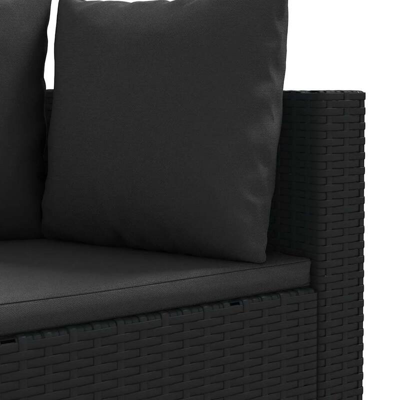 vidaXL Patio Sofa Set Set of 10 Black - 8.2 x 12.1 x 4.6