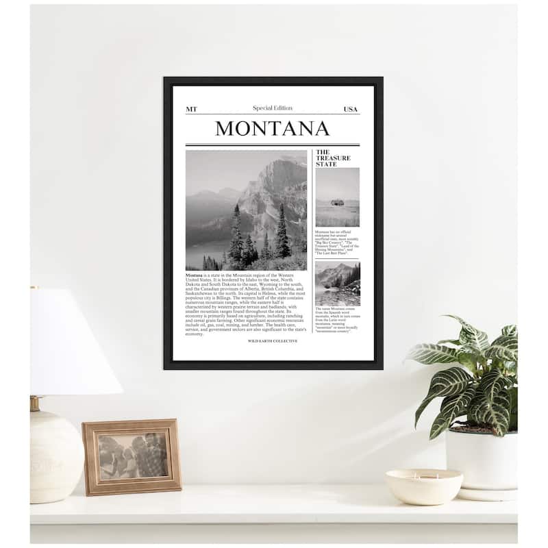 Kate and Laurel Montana Article by Megan Ryan Framed Canvas Wall Art Print
