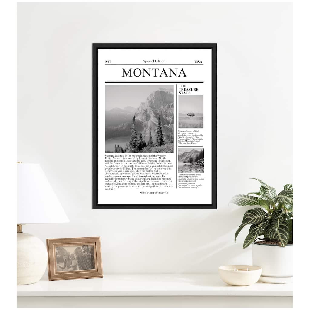 Kate and Laurel Montana Article by Megan Ryan Framed Canvas Wall Art Print