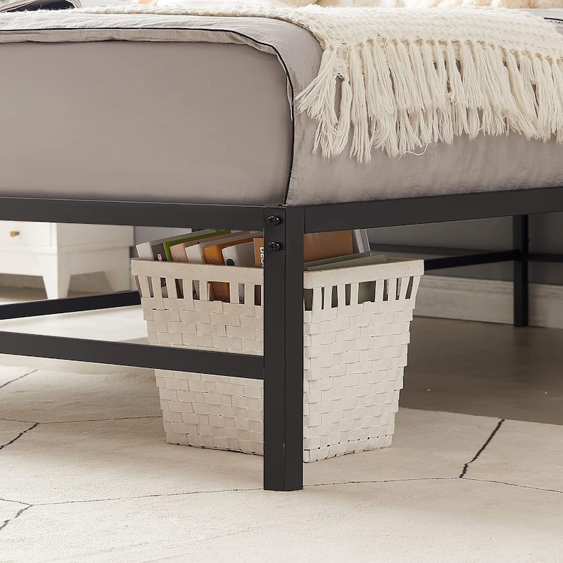 VECELO 14/16/18 inch Metal Platform Bed Frames Steel Slat,Mattress Foundation with Steel Slat Support/No Box Spring Needed