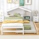 preview thumbnail 12 of 16, Twin Bed with Roofed Bookcase Headboard, Pull-Out Trundle, Easy Assembly