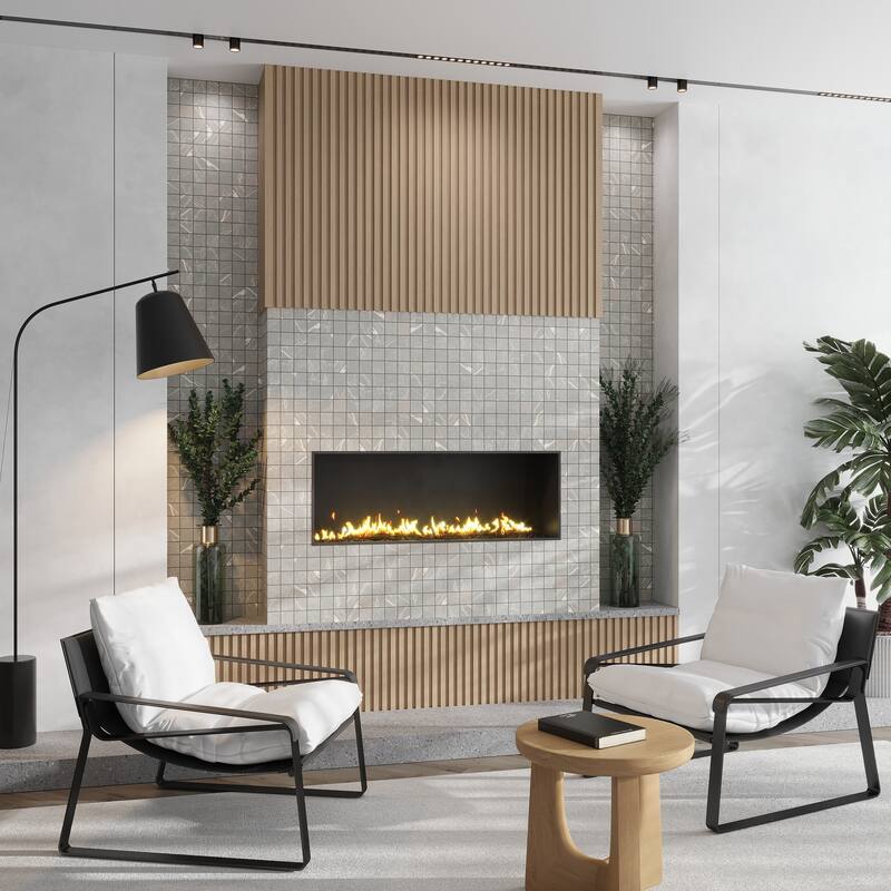 Regalia 12x12 in. Matte Gres Porcelain Uniform Square Mosaic Wall and Floor Tile (5.82 sq ft/case, 6-Pack) - Ash Gray