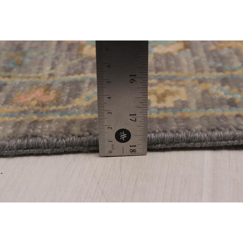 ECARPETGALLERY Hand-knotted Modern Oushak Grey Wool Rug - 8' 1" x 10' 1"