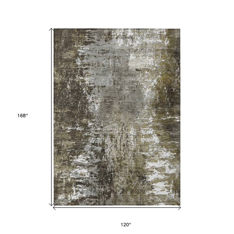 HomeRoots Abstract Transitional Rectangle Outdoor Rug