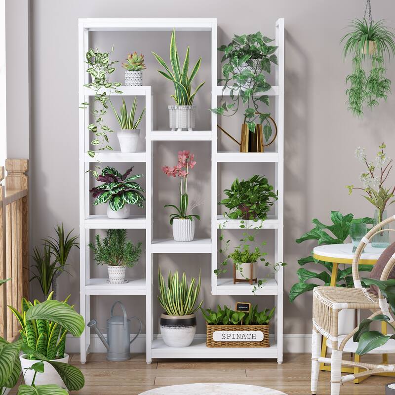Tall Bookshelf 12 Open Shelves, 6-Tier Industrial Bookcase for Storage