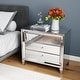 preview thumbnail 9 of 19, Glam Mirror Nightstand Bedside Table with 3 Drawer Chest Mirror