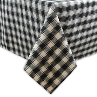 Black and White Square Checkered Cotton Tablecloth 60