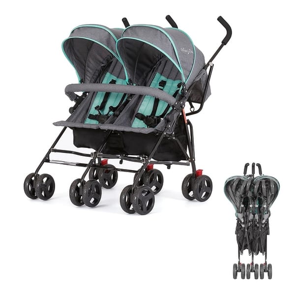 slide 2 of 6, Dream On Me Volgo Twin Umbrella Stroller