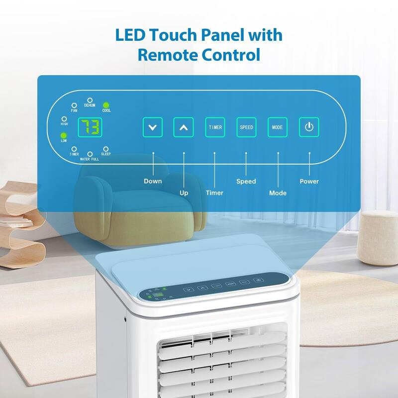 14000 BTU Portable Air Conditioner, 3-in-1 AC Unit with Window Kit