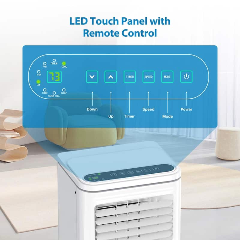 Portable Air Conditioner, 8000 BTU 3-IN-1 Quiet AC Unit with Remote Control