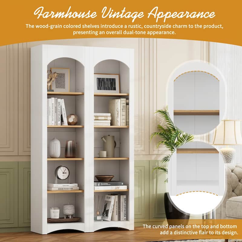 Free Standing 5 Tier Bookshelves
