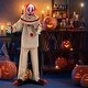 preview thumbnail 6 of 4, 5 FT Grins Animatronic Killer Clown Halloween Decoration w/ Red Eyes