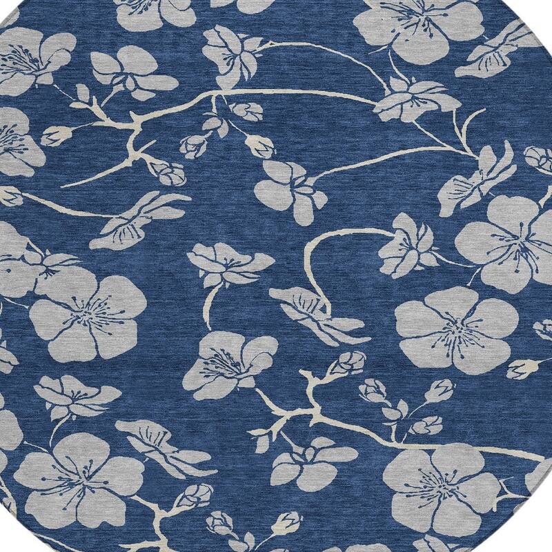 HomeRoots Floral Transitional Rectangle Outdoor Rug