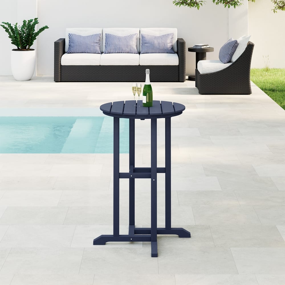 Laguna Hdpe All Weather Outdoor Patio 24" Round Counter Bistro Table