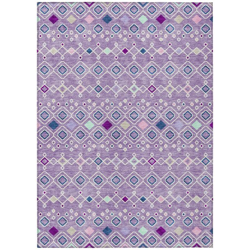 HomeRoots Geometric Modern Rectangle Outdoor Rug