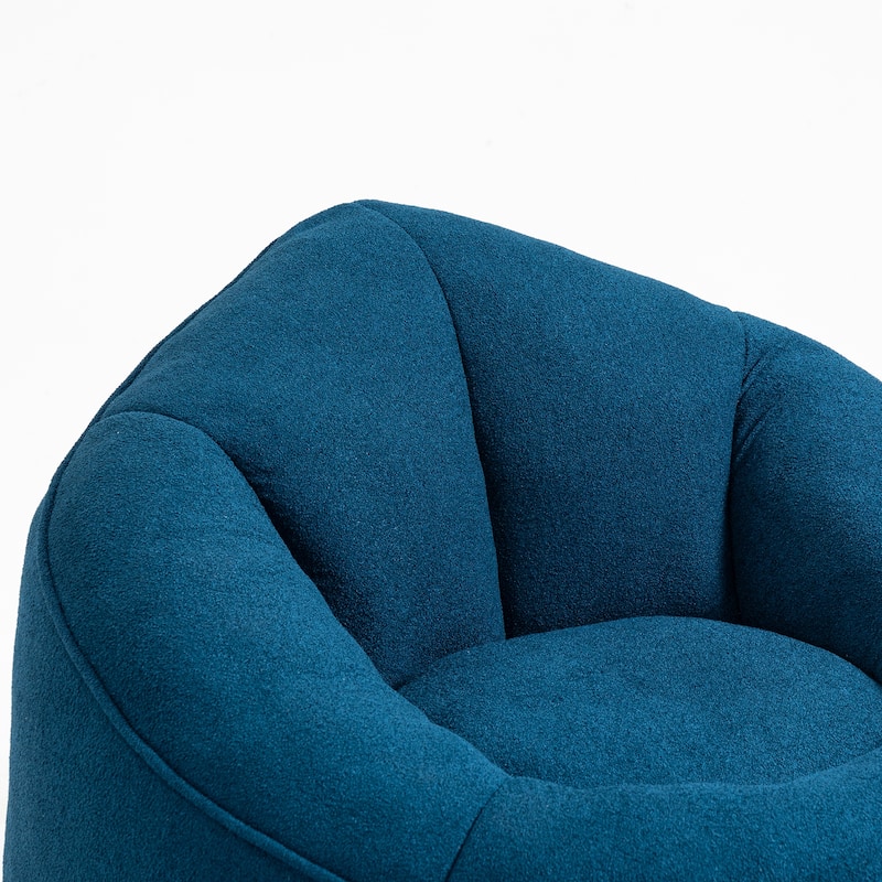 Indoor Bean Bag Sofa Chair with Padded Foam Padding, Footrest
