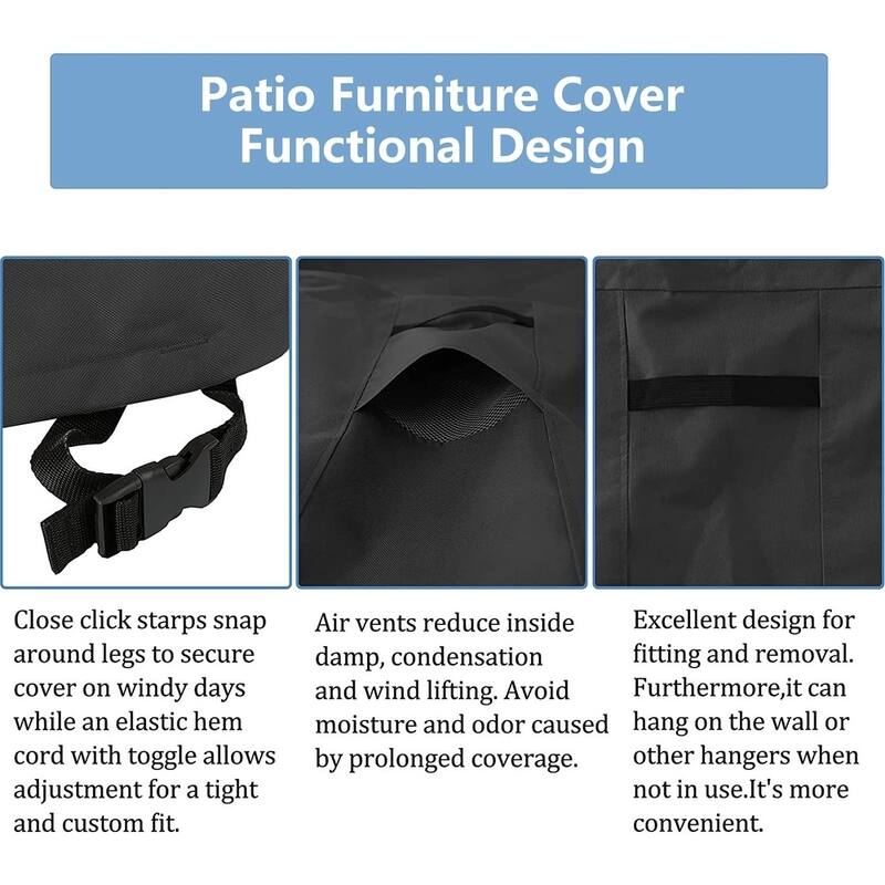 Waterproof Patio Furniture Covers Outdoor Table Sofa Set Covers Windproof