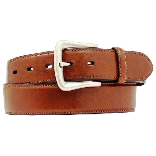 Nocona Western Belt Mens Leather Smooth Overlay Copper Overstock