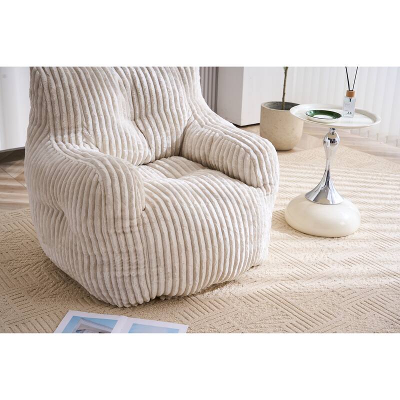 Corduroy Fabric Bean Bag Chair Filled With Memory Sponge