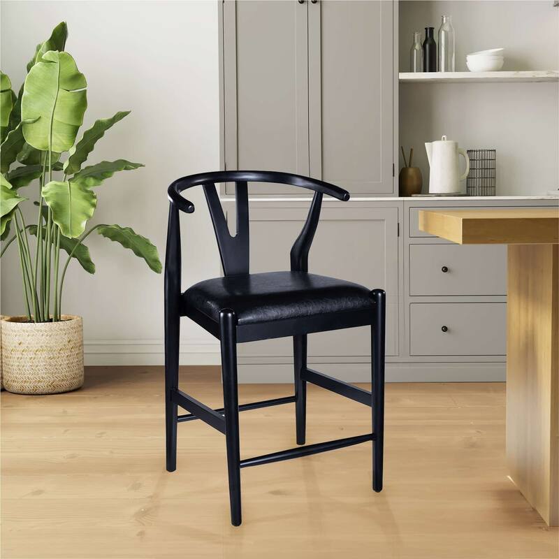 Johan Kitchen Bar Stool - Black Finish - Counter Height