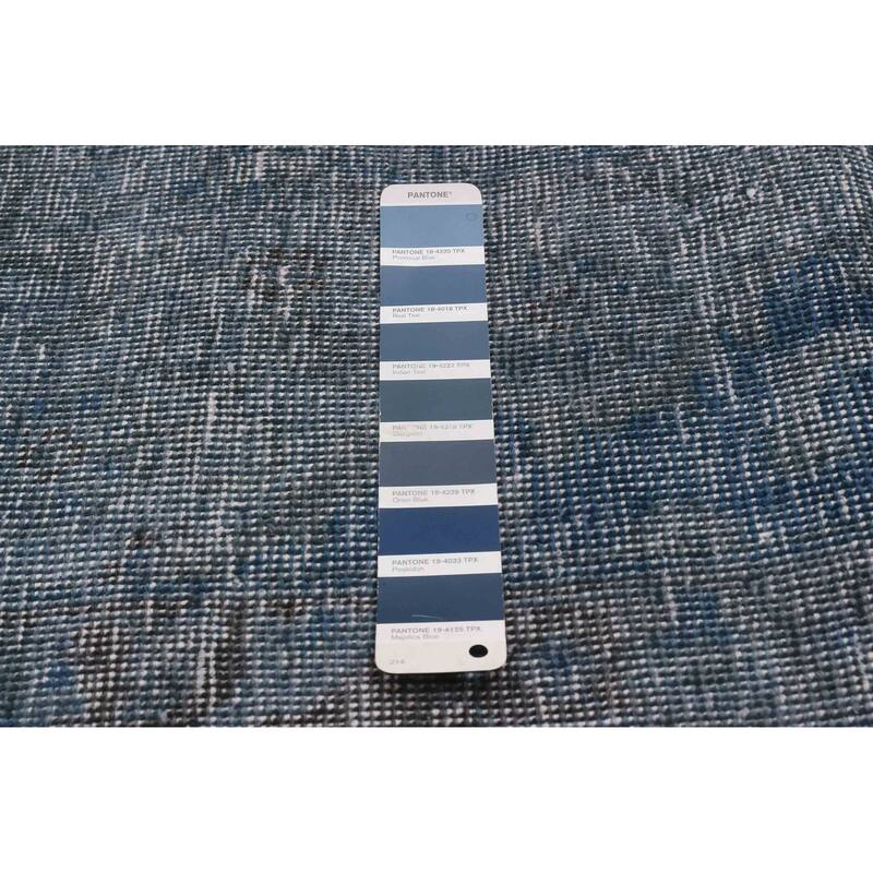 ECARPETGALLERY Hand-knotted Color Transition Denim Blue Wool Rug - 9'4 x 12'6