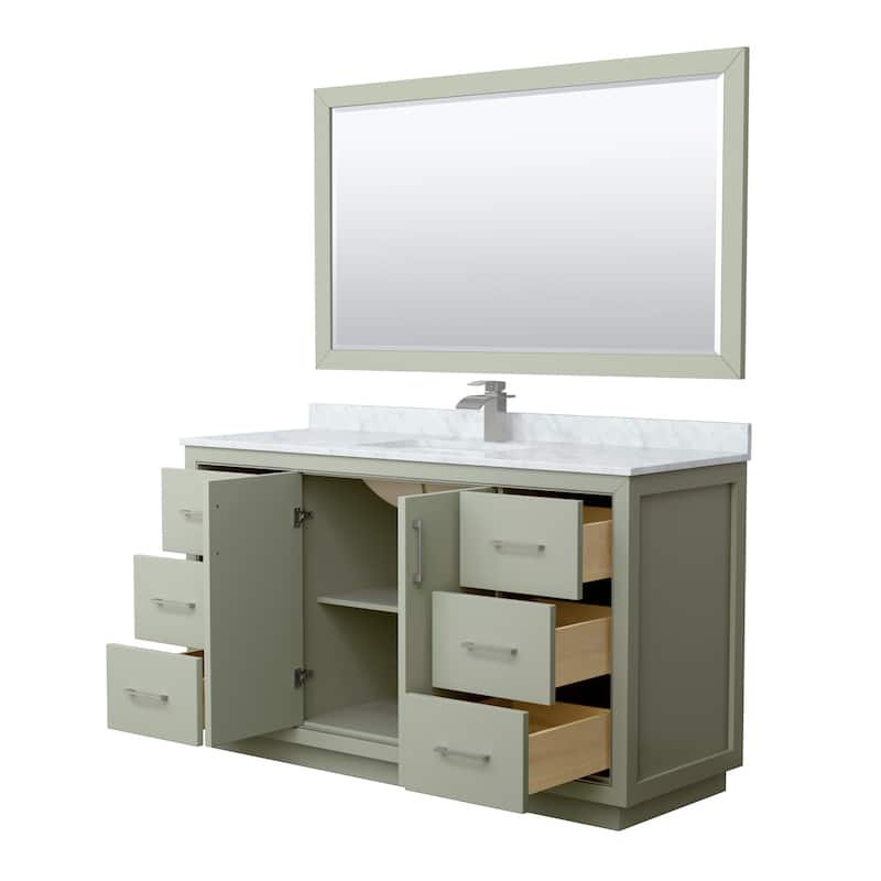 Wyndham Collection WCF1111-60S-NAT-M58 Icon 60" Free Standing Single