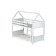 preview thumbnail 7 of 15, Low Height House Bunk Bed with Headboards,Guardrails,Ladder,Twin Over Twin Kids Bed