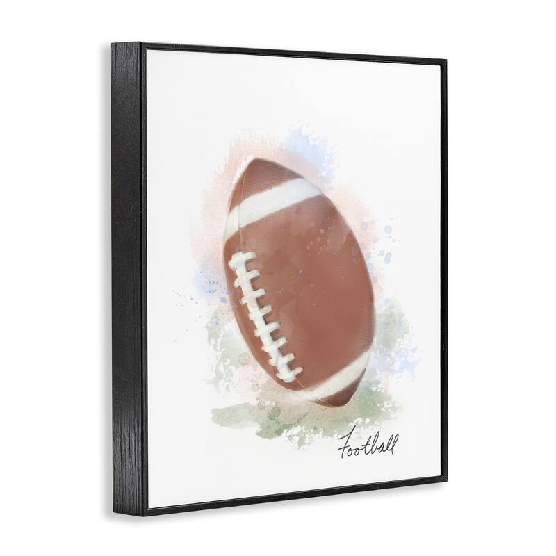 Stupell Soft Pastel Football Framed Giclee Art Design By Matthew Piotrowicz