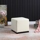 preview thumbnail 26 of 27, HomePop Modern Cube Ottoman White Textureal Boucle