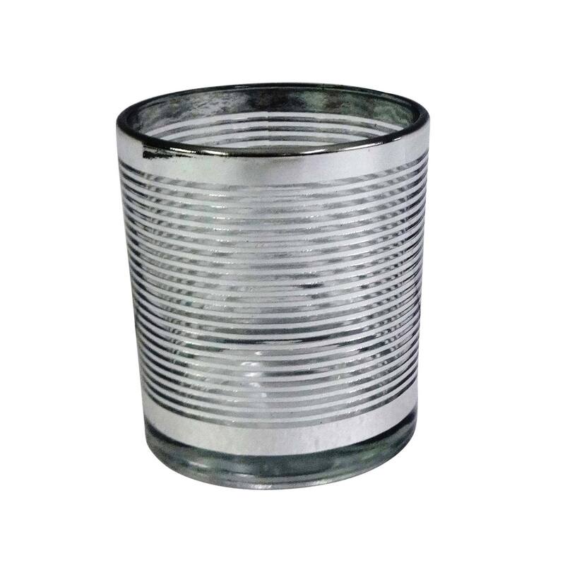 Sm. Glass Nickel Ring Vase/Canister/Candleholder- A - A