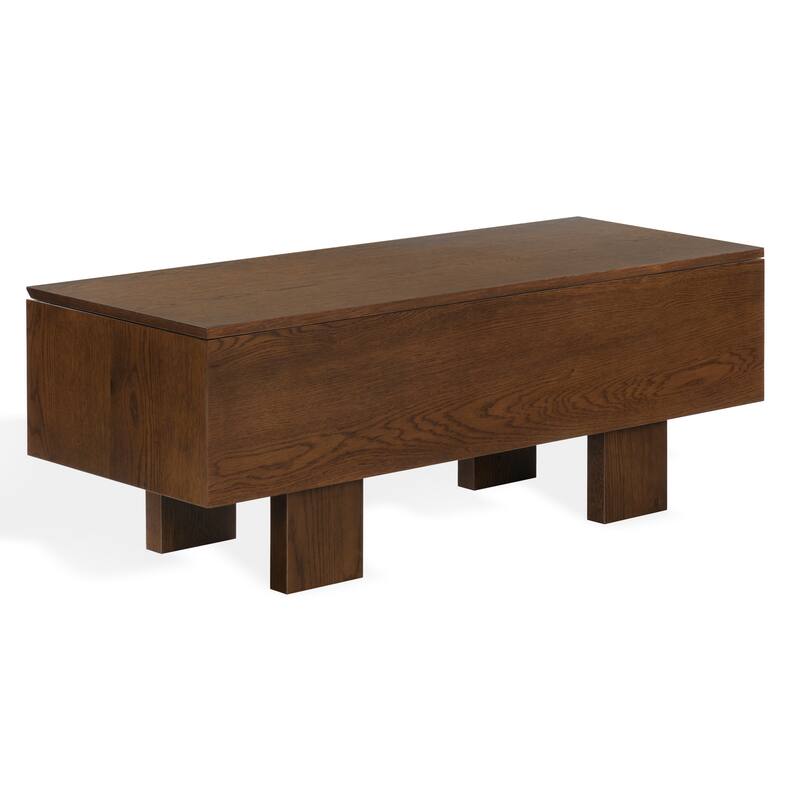 SAFAVIEH Couture Sherianya Wood Storage Bench - 50"W x 18"D x 18"H