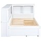 preview thumbnail 8 of 14, Twin Size Daybed with Bookcase, 2 Storage Drawers, Storage Cabinets and 2 USB Ports For Kids