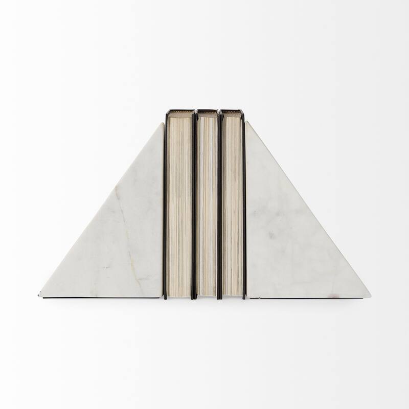 Sophia 8.0"L x 6.0"W x 7.0"H Marble Set Of Two Bookends