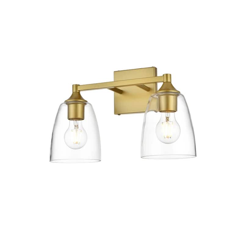 Gina 1 Light Black and Clear Bath Sconce