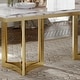preview thumbnail 23 of 58, Modern Marble Dining Table with White Rectangular Tabletop Gold Stainless Legs, Dining Room Table