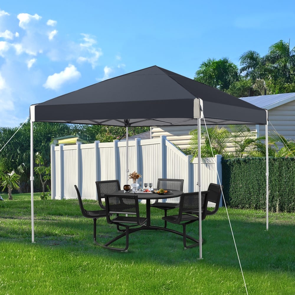Aoodor 10' x 10' Outdoor Pop Up Canopy Tent, Commercial Instant Reinforce Canopy