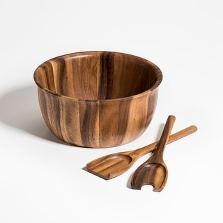 Large Salad Bowl with Servers -11" bowl - 11 x 11
