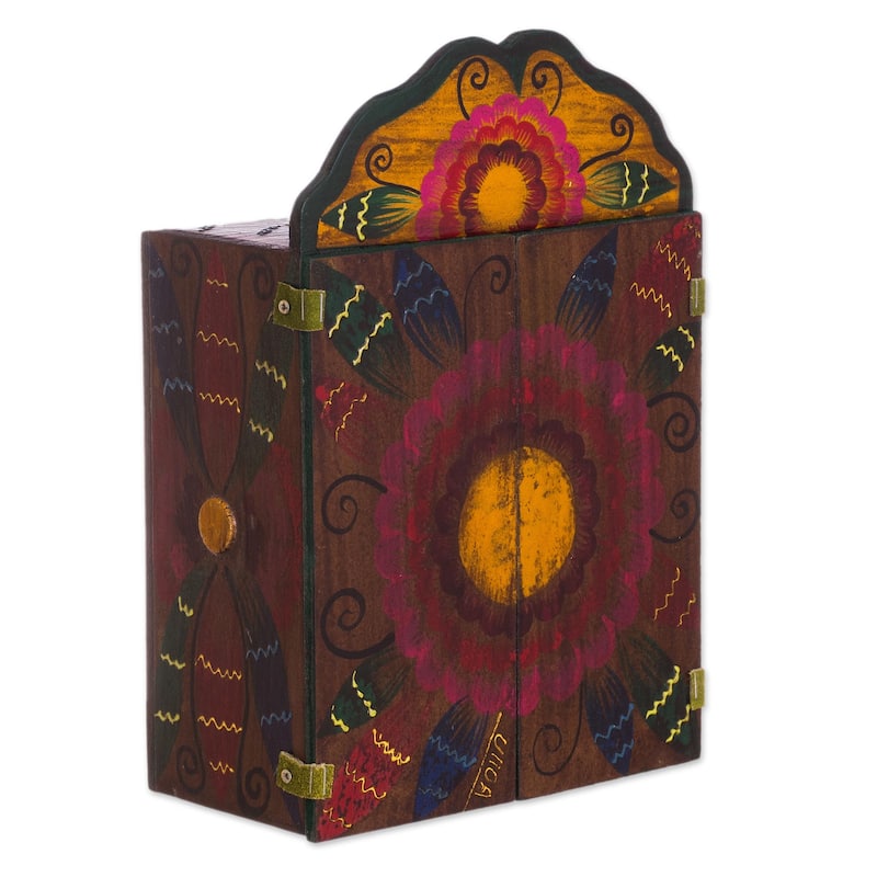 Novica Handmade Tarma Nativity Wood And Ceramic Retablo