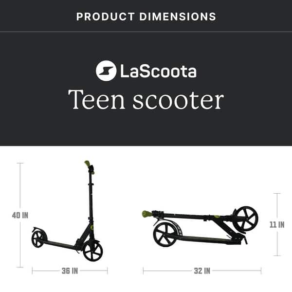 Lascoota Kick Scooter for Adults & Teens. Lightweight Foldable Scooter (Teen, Purple)