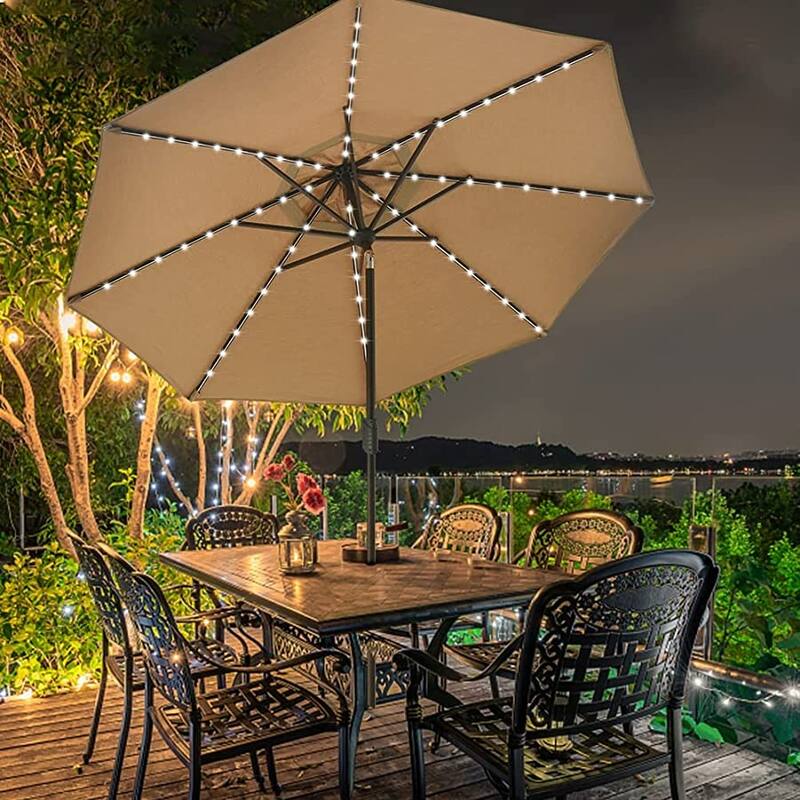 Tradesparker Multicolor Sunbrella 9ft/10x6.5ft Patio Market Outdoor Table Umbrella