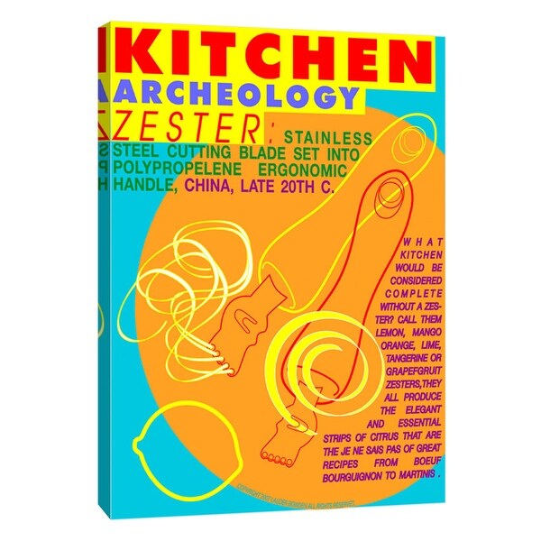 PTM Images 9-105217 PTM Canvas Collection 10" x 8" - "Kitchen Archeology - Zester" Giclee Kitchen Art Print on Canvas