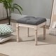 preview thumbnail 7 of 14, HOMCOM 15.75" Vintage Ottoman, Tufted Foot Stool with Upholstered Seat, Rustic Wood Legs for Bedroom, Living Room